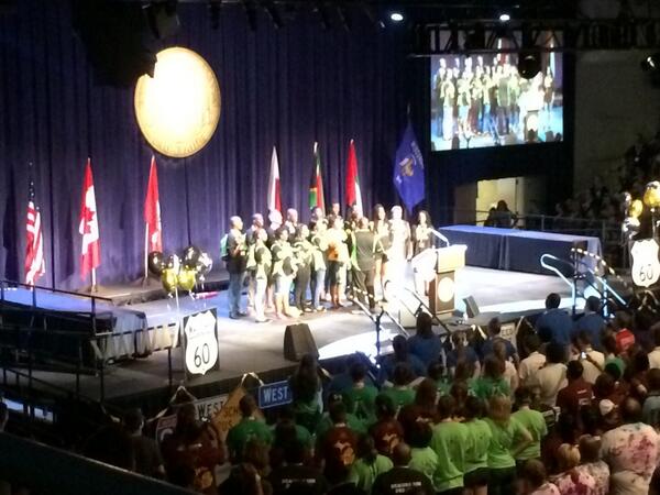 Honored to have had the chance to listen to the #SouthAfrica delegation sing their national anthem at <a href="/NACURH2014/">NACURH 2014</a>!