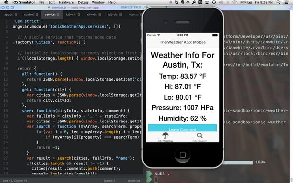 ianwhitedev's tweet photo. For funsies ;) @Ionicframework @phonegap #angularjs #android #iosapp thx @MakerSquare! http://t.co/XQfGnWrnjd