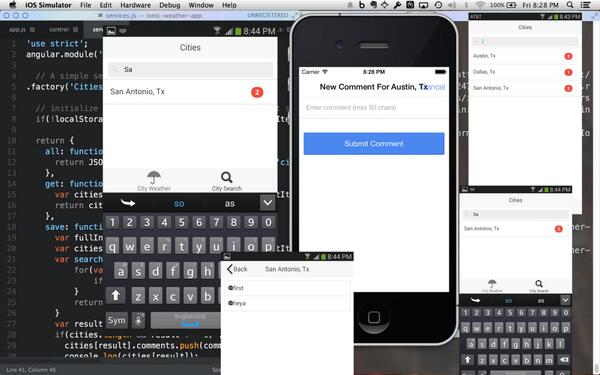 ianwhitedev's tweet photo. For funsies ;) @Ionicframework @phonegap #angularjs #android #iosapp thx @MakerSquare! http://t.co/XQfGnWrnjd