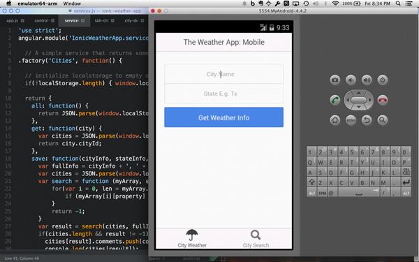 ianwhitedev's tweet photo. For funsies ;) @Ionicframework @phonegap #angularjs #android #iosapp thx @MakerSquare! http://t.co/XQfGnWrnjd