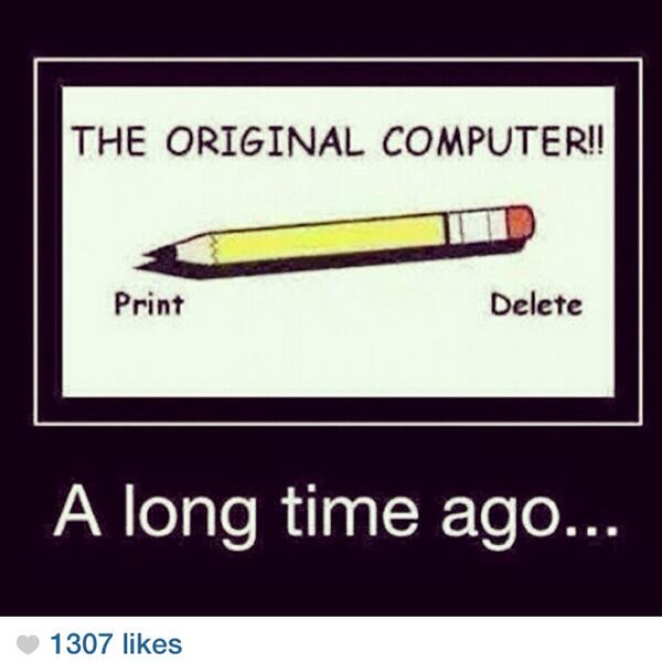 IdukpayeIvie's tweet photo. "The original computer!" #pencil #edpts14 http://t.co/DuO6eV9H8Y