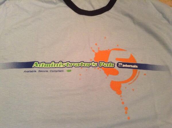 cdncheapo's tweet image. Would anyone besides a #geek know how old this tshirt is? #Winternals Admin Pak  #oldschooltech