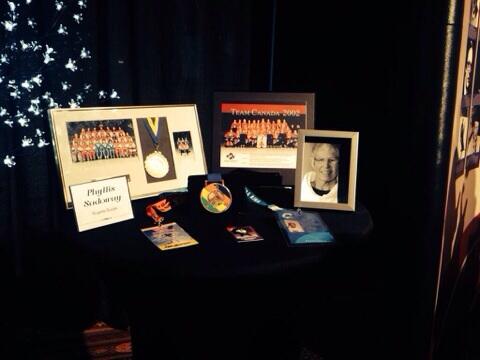 SPRA_Ringette's tweet photo. Phyllis...inducted into the Alberta Sports Hall of Fame...true ringette ambassador...one of our own. #ringette #Shpk http://t.co/RfnC88iphu