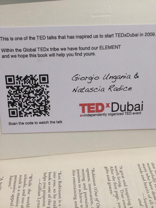 A4Space's tweet photo. So thrilled to have Giorgio and Natascia of @tedxdubai donate us their prized inspiration! #amplify #tedxdubai http://t.co/zOZGO3hJck
