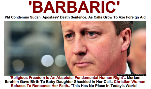 HuffPostUK's tweet photo. 'This has no place in today's world' http://t.co/LcYtfeY848 #FreeMeriamIbrahim #Sudan http://t.co/ilxkVf1rCk