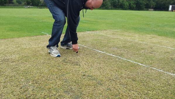 Pitch inspection done bit damp but game on