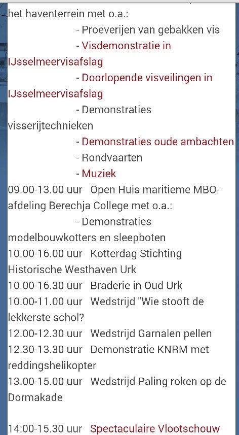 Vandaag vlaggetjesdag op Urk. Verse, gebakken en gerookte vis proeven! Gezellig met  kotter het ijsselmeer op! RT!!