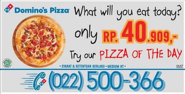 infobdg's tweet photo. Pilih topping apa aja yang kamu suka Cuma Pizza Of The Day dari @dominos_id Cuma 40rban  http://t.co/a6TSbFHpQ1