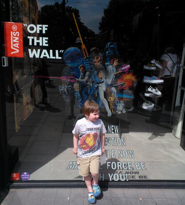 i_am_brisaac's tweet photo. Think this young Padawan's about to do a Jedi mind-trick on the Bank of Dad... http://t.co/w8sG1EZ4xE