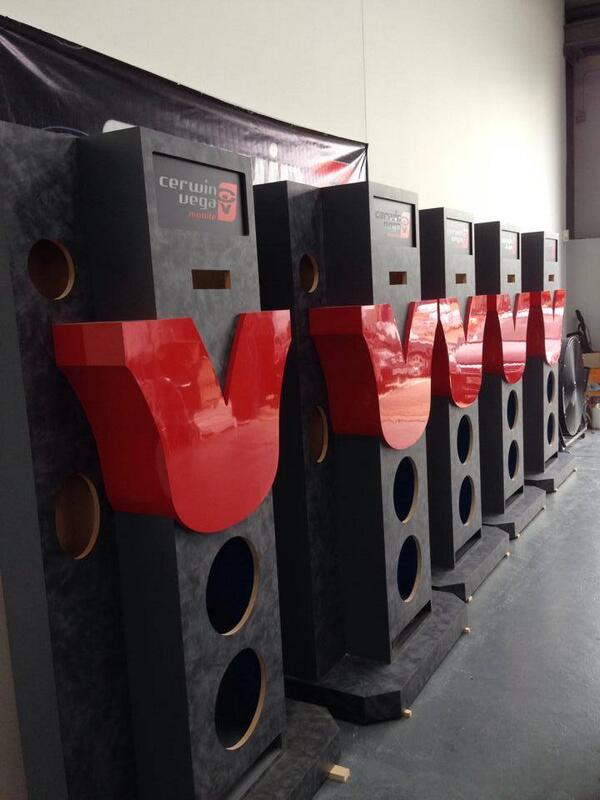 G7Direct's tweet image. Cerwin vega demo Stands built in house going the extra mile for our dealers. !!!!