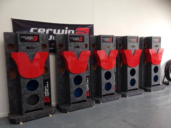 G7Direct's tweet image. Cerwin vega demo Stands built in house going the extra mile for our dealers. !!!!