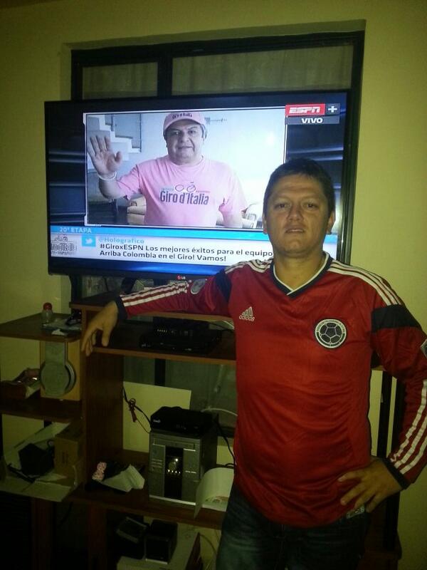 soyverde73's tweet photo. #GiroxESPN en casita viendo el giro http://t.co/4bqH399kpJ