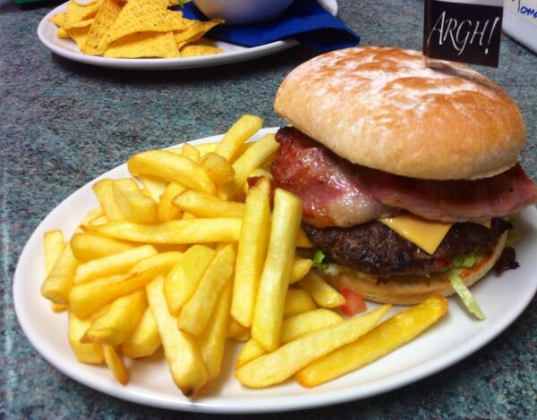 Real beef, bacon &amp; cheese burger from RomeroJo's #Whitby