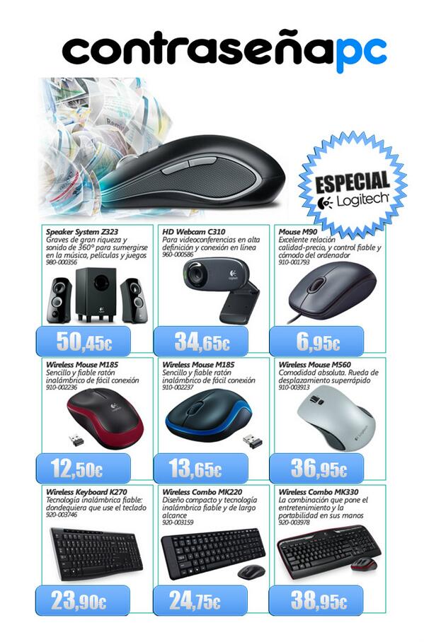 contrapcs's tweet image. Buenos días #contrapeceros, hoy tenemos unas ofertas exclusivas para seguidores de twitter en productos #Logitech