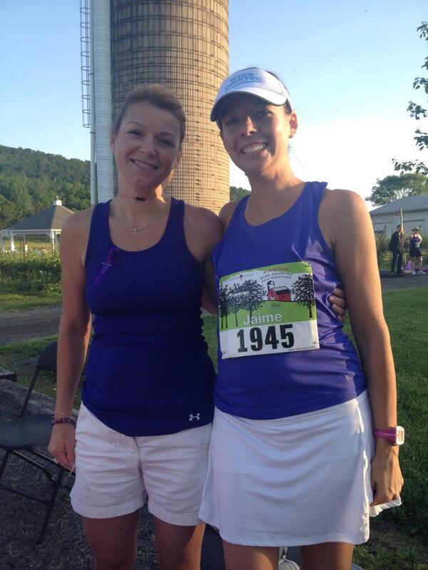 LansdowneResort's tweet photo. Kerri Julian will #RunForJaime @VAwinehalf @DoukenieWinery. With Jaime's sister Michelle http://t.co/xR8jGMfB7r