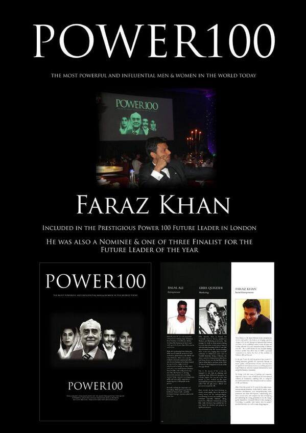 CEO of SEED <a href="/fksquared/">Faraz Khan MBE</a> featured in the #PakistanPower100- part of the most influential and prestigious men &amp; women.