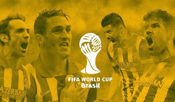 Atleti's tweet photo. ¡Enhorabuena a @Juanfrantorres , @KOKE_32, @Guaje7Villa y Diego Costa que irán con la @sefutbol al @fifaworldcup_es! http://t.co/oIHvcYlJIS