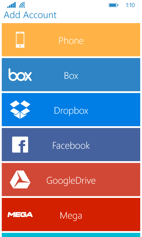 CloudMeshApp's tweet image. #CloudMesh for #WindowsPhone8.1 updated to version 1.1.0 with support for MEGA!