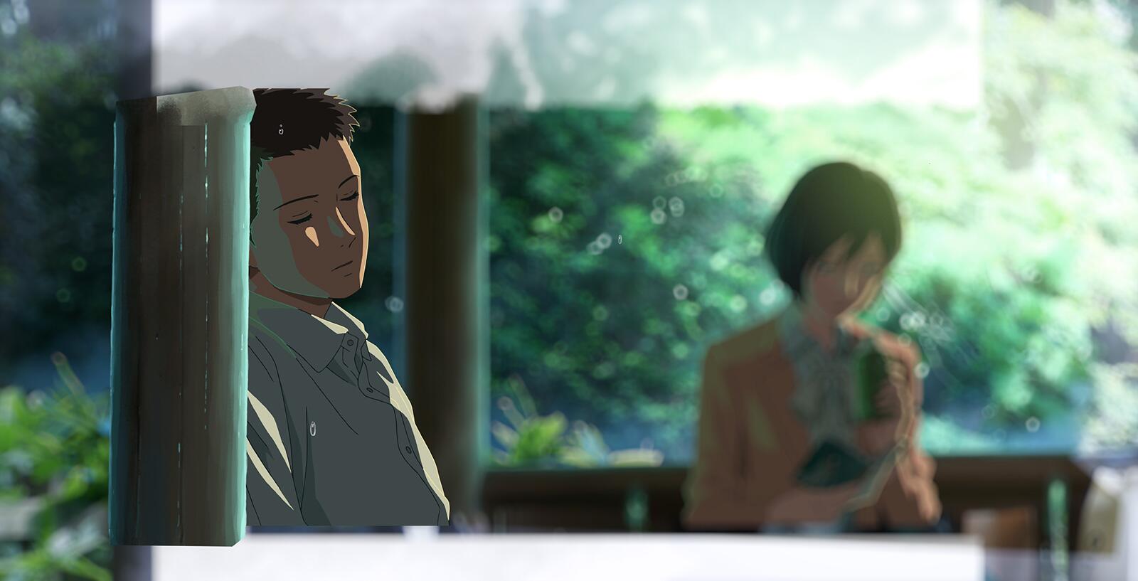 新海誠 言の葉の庭 公開一周年記念 このカットです 手前から奥に大きくフォーカスが動くカットです 言の葉の庭 Http T Co 12hybg314h Twitter