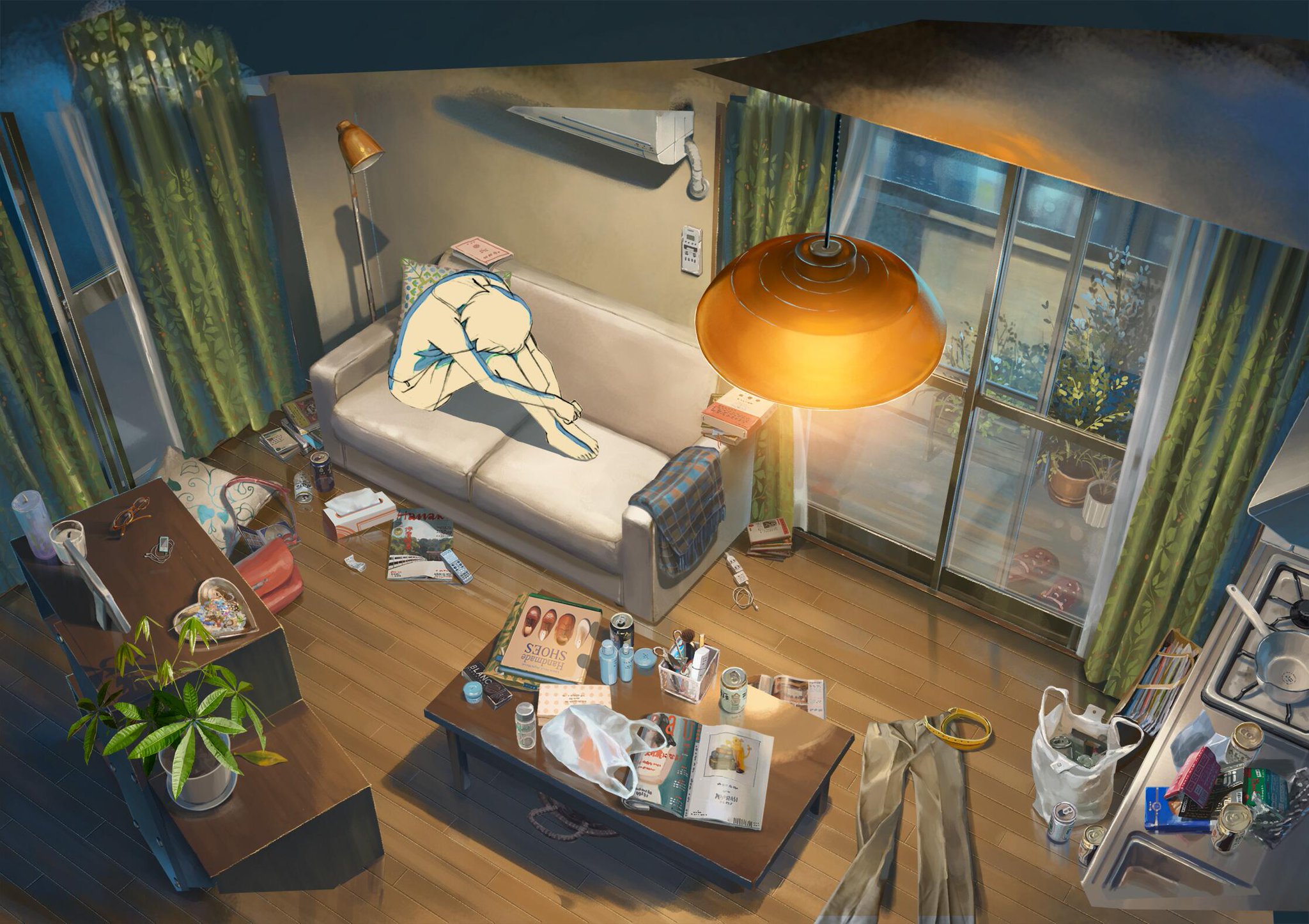 新海誠 Twitterissa 言の葉の庭 公開一周年記念 背景美術 雪野の部屋の背景は専門の美術スタッフ 女性 がいて 小物等も彼女がどんどんアイデアを出してくれました 言の葉の庭 Http T Co Rvb877lymz