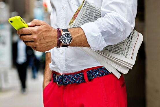 WSJ's tweet image. &quot;Like ties, belts are a way for men to express their personality without being too crazy.&quot; on.wsj.com/1izWmn8