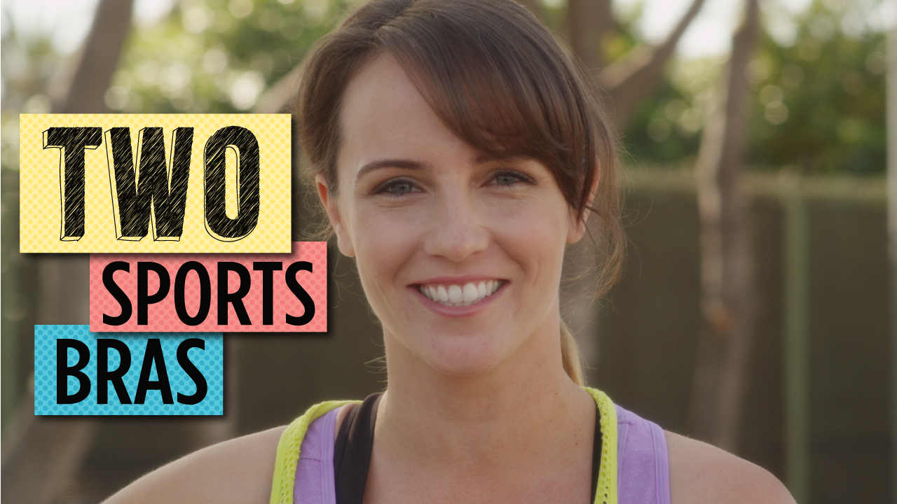 CollegeHumor on X: Have Big Boobs? Two Sports Bras Is The Commercial  Parody You'll Love   / X