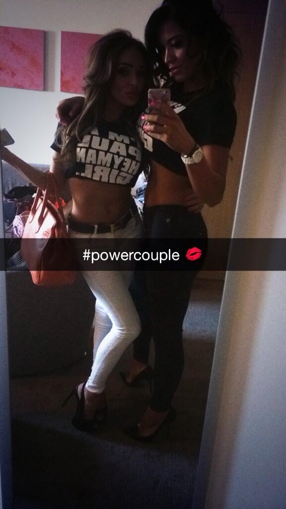 HeymanHustle's tweet image. "@JacquiRyland #reunited with my #wife @NicoleMcDee666 on route to #RAW #WWE #ImAPaulHeymanGirl http://t.co/qEOmzbonI7" #HustleBootyTempTats