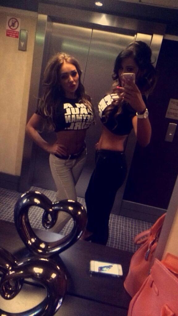 HeymanHustle's tweet image. "@JacquiRyland #reunited with my #wife @NicoleMcDee666 on route to #RAW #WWE #ImAPaulHeymanGirl http://t.co/qEOmzbonI7" #HustleBootyTempTats