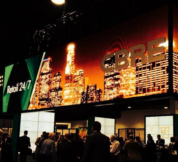 OKWArchitects's tweet photo. @ICSC_RECon #RECon2014 is on a whole new level this year, great job to our friends @CBRE #retail24/7 http://t.co/0UoNwp1Zz3
