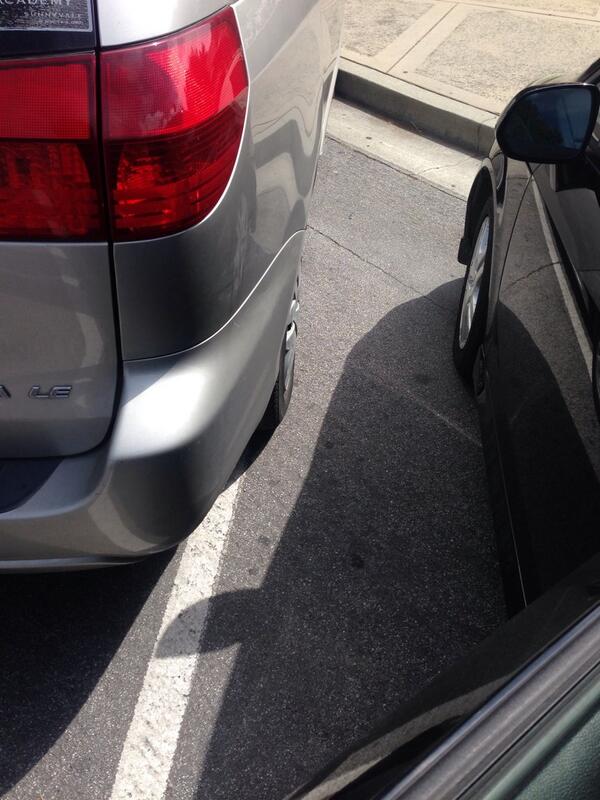 lauraleo86's tweet image. People who park like this: obnoxious as fuck. #GetsOnMyNerves