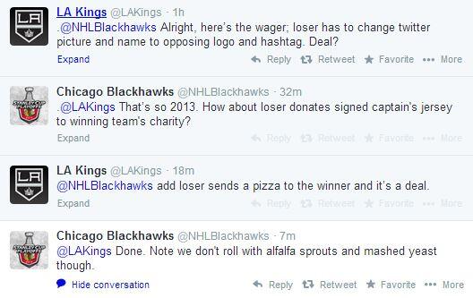 LAKings made a friendly wager 