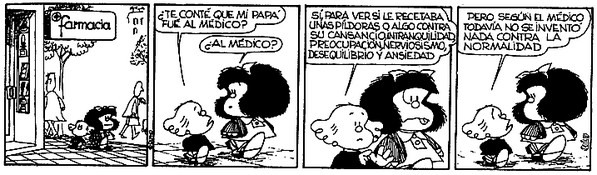 MafaldaQuotes's tweet photo. "Según el médico, aún no se ha inventado nada contra la normalidad..." #MafaldaQuotes #Libertad http://t.co/g0ZcsOT5EI