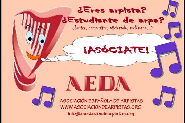 AEDAArpa's tweet photo. @AEDAArpa ¿Eres arpista? ¿Estudiante, luthier, aficionado, melómano? ¡ASÓCIATE! Te esperamos. http://t.co/aec3dwrOjT