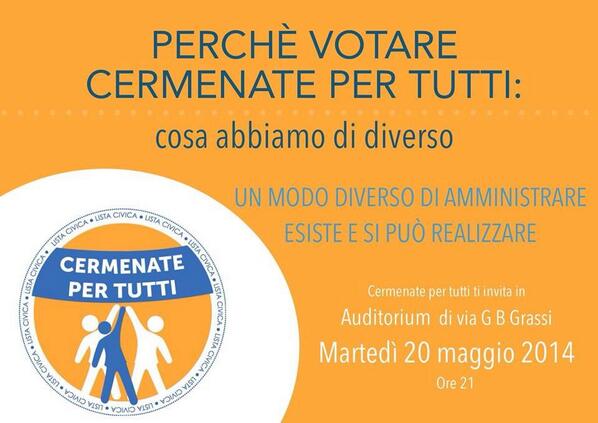 cermenatextutti's tweet photo. #cermenatextutti non mancare! http://t.co/pRJcSTNOZb