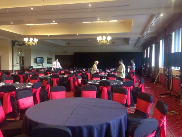 alansevans's tweet photo. And now to set up for the Gala Dinner! @TindallGolf @miketindall13 http://t.co/67mJ0CgCOK