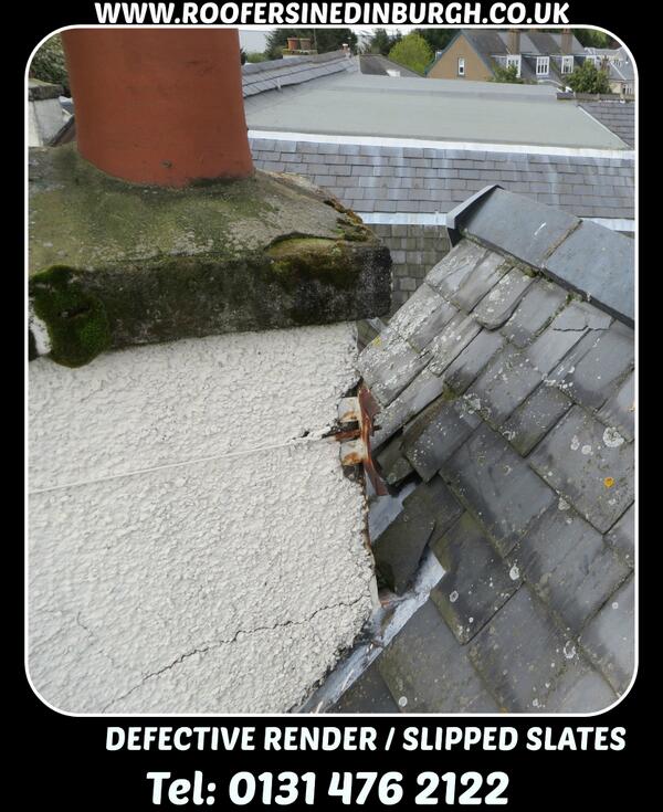 Roofing Repairs! Defective Render! Roofers In #Edinburgh FREE Report / Est 0131 476 2122 roofersinedinburgh.co.uk