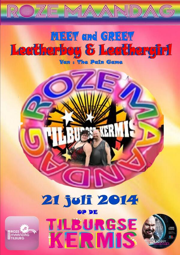 leather_boy's tweet photo. 21 juli 2014 : Meet &amp; Greeet met Leatherboy en Leathergirl  op de Roze Maandag Kermis in Tilburg, Zien we jou ook ? http://t.co/YSSDDhxSdj