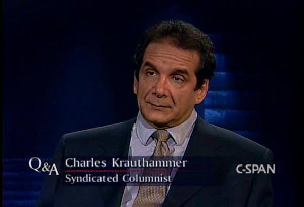 cspan's tweet photo. #SundaysAt8: Charles @Krauthammer on breaking his spinal cord in a diving accident http://t.co/uHSd18jF6Y http://t.co/jyRDNjaZ0E