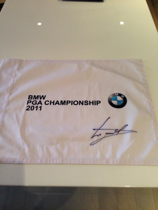 1st up this signed BMW flag from 2011. This win got me #1 in the World. RT with #RBCDonald for a chance to win