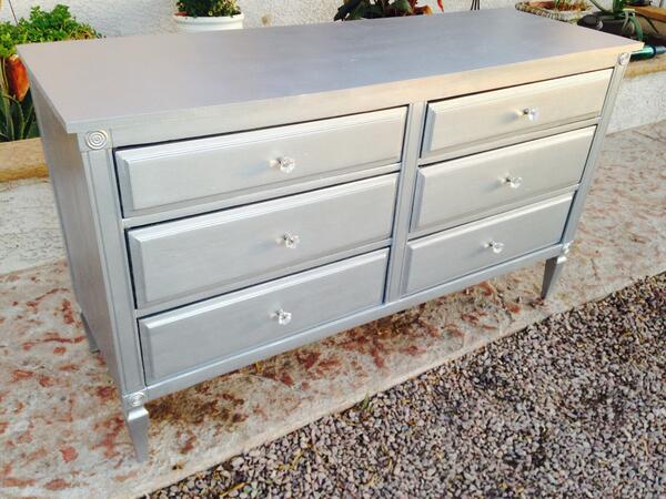 Looking for one of a kind Furniture pieces?! #furniture #marthastewart #metallicfinish #Arizona #repurpose #restyle