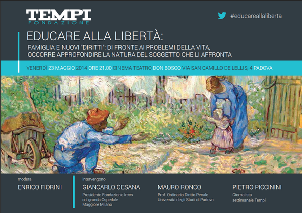 Tempi_it's tweet photo. Incontro Fondazione Tempi a Padova. Con G. Cesana e M. Ronco http://t.co/cknvuj6FRN #educareallaliberta http://t.co/vy9tyBjUpH