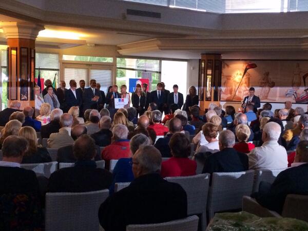 Réunion publique aux côtés de @agnesrampal avec <a href="/cestrosi/">Christian Estrosi</a> et @hleroymandelieu #Europeenes2014