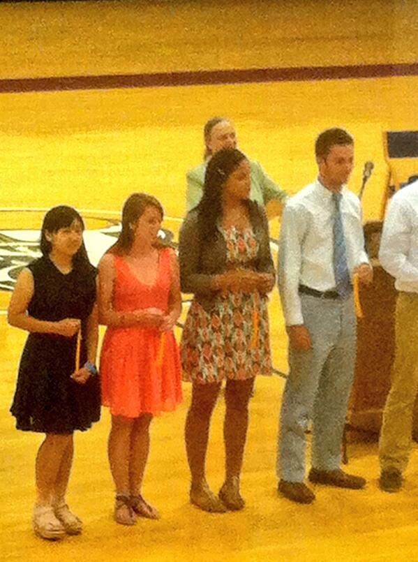 Saliah receiving her gold tassel for being honor roll all year! #hardworkpaysoff #bobcatnation #proud