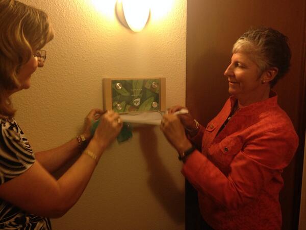 Nancy Koeper and Sam Schmidt unveiling the UPS room today atTree House <a href="/NorthwestUPSers/">Northwest UPSers</a> <a href="/MultiCareHealth/">MultiCare Health</a>