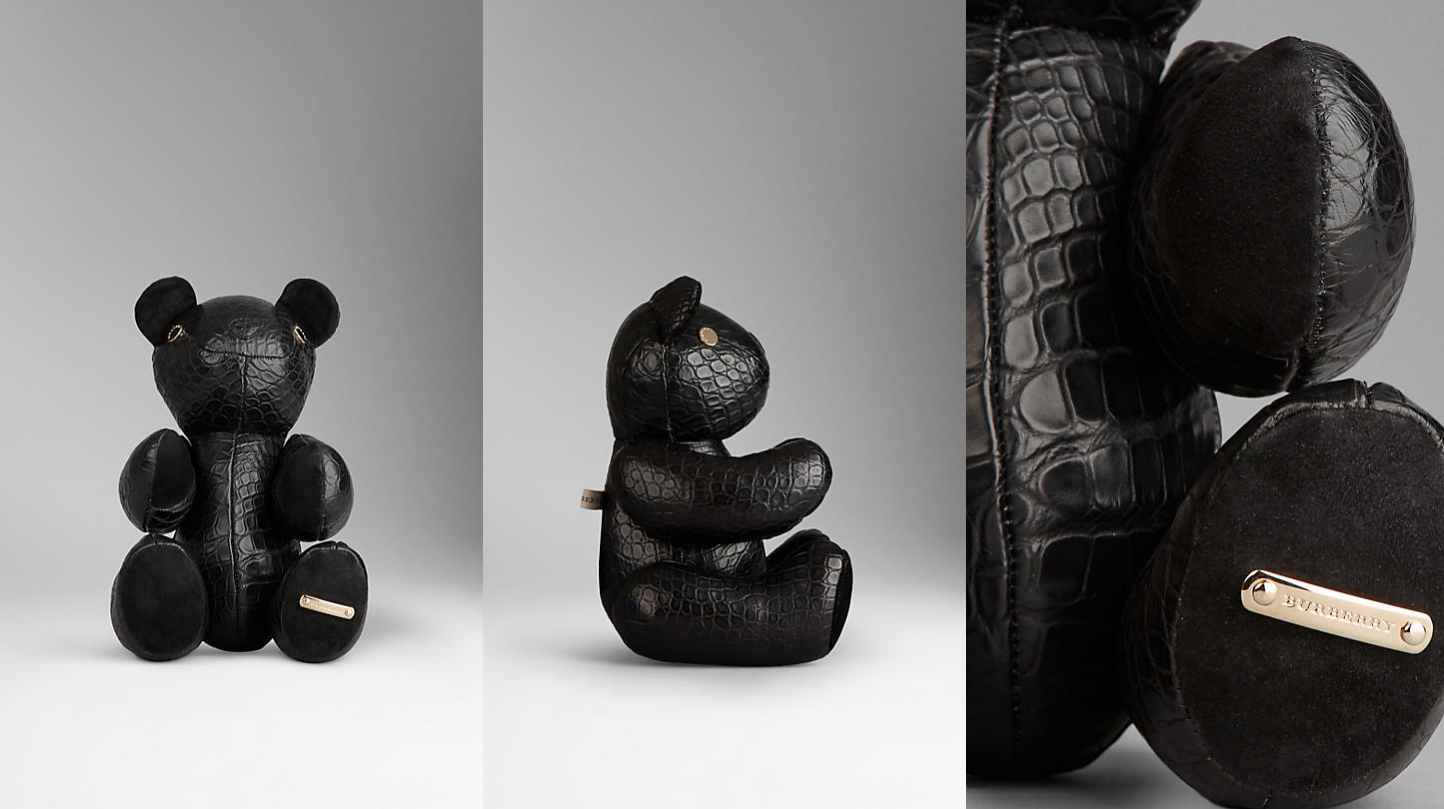 Kim Bhasin on X: Burberry sells $3,295 alligator leather teddy bears    / X