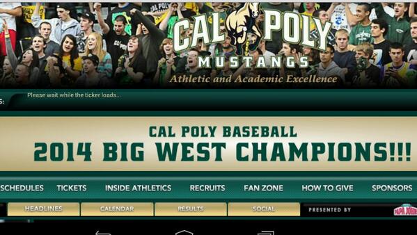 TheDaveGrant's tweet photo. Rewriting history. One day at a time. @calpoly_stangs @CPMustangs @BigWestBaseball @NCAACWS #CPHardBall #GetToKnowSLO http://t.co/O5LOUJGmCC