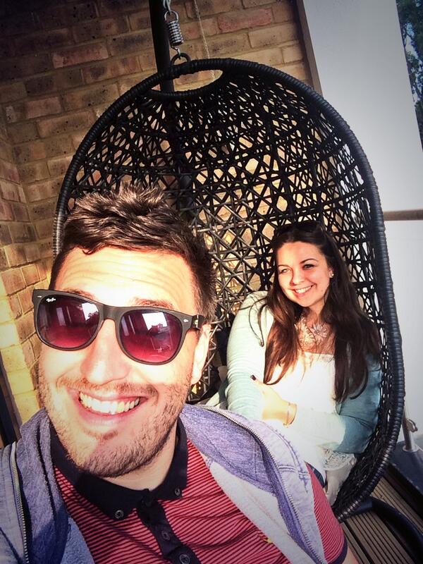 TheBigPc8's tweet photo. Chilling in the sun!! #eggchair #summer #relaxing #feetup #smilesout @rosiejones2 http://t.co/dPMIx12gcb