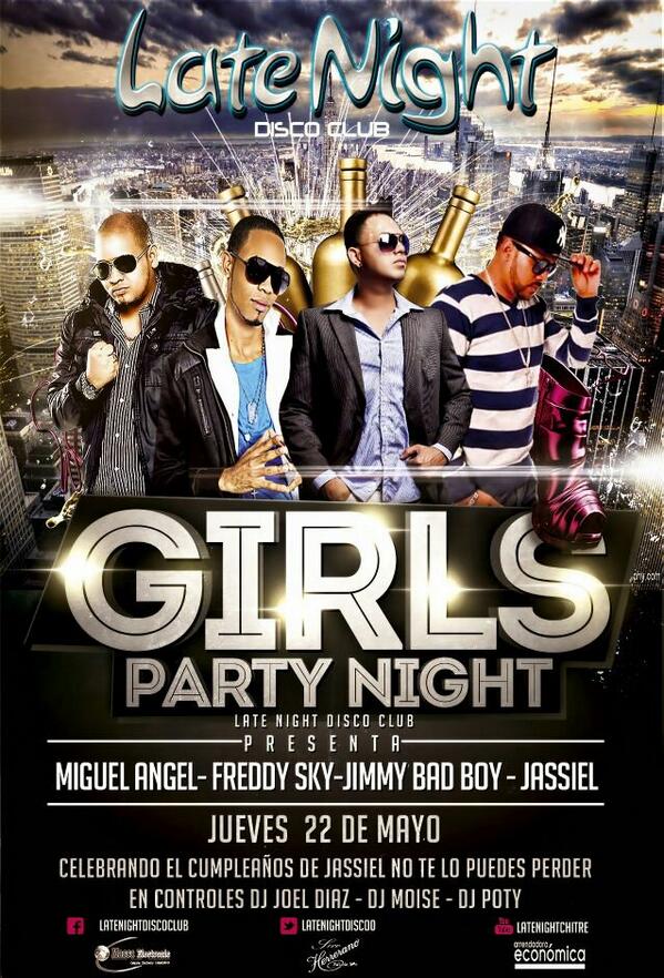 jassiel507's tweet photo. GirlsPartyNight jueves22 t invito a la discoteca lateNight celebrando mi hbd junto a MiguelÁngel fredysky Jimmybadboy http://t.co/MYKo64r4L4