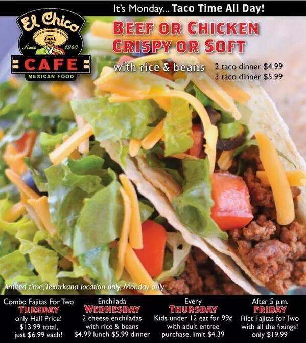 ChicoHuntsville's tweet photo. Monday means taco time! http://t.co/2wAB5UpsbU
