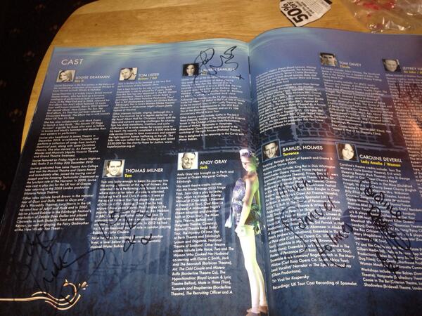 Just got this and my tshirt through from the <a href="/WaterBabiesLDN/">Water Babies Musical</a> competition thank you!!!